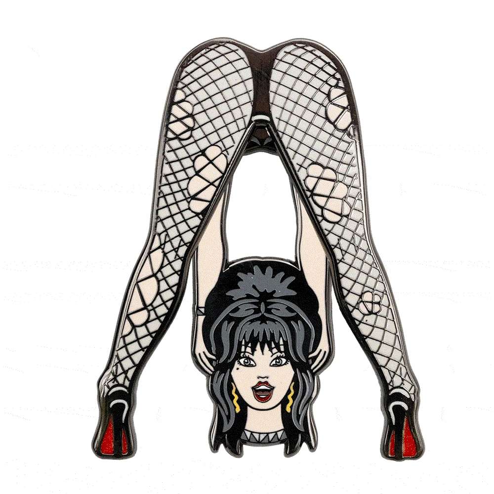 Kreepsville - Elvira Headless Legs Moving Enamel Button pin - Mehrfarben